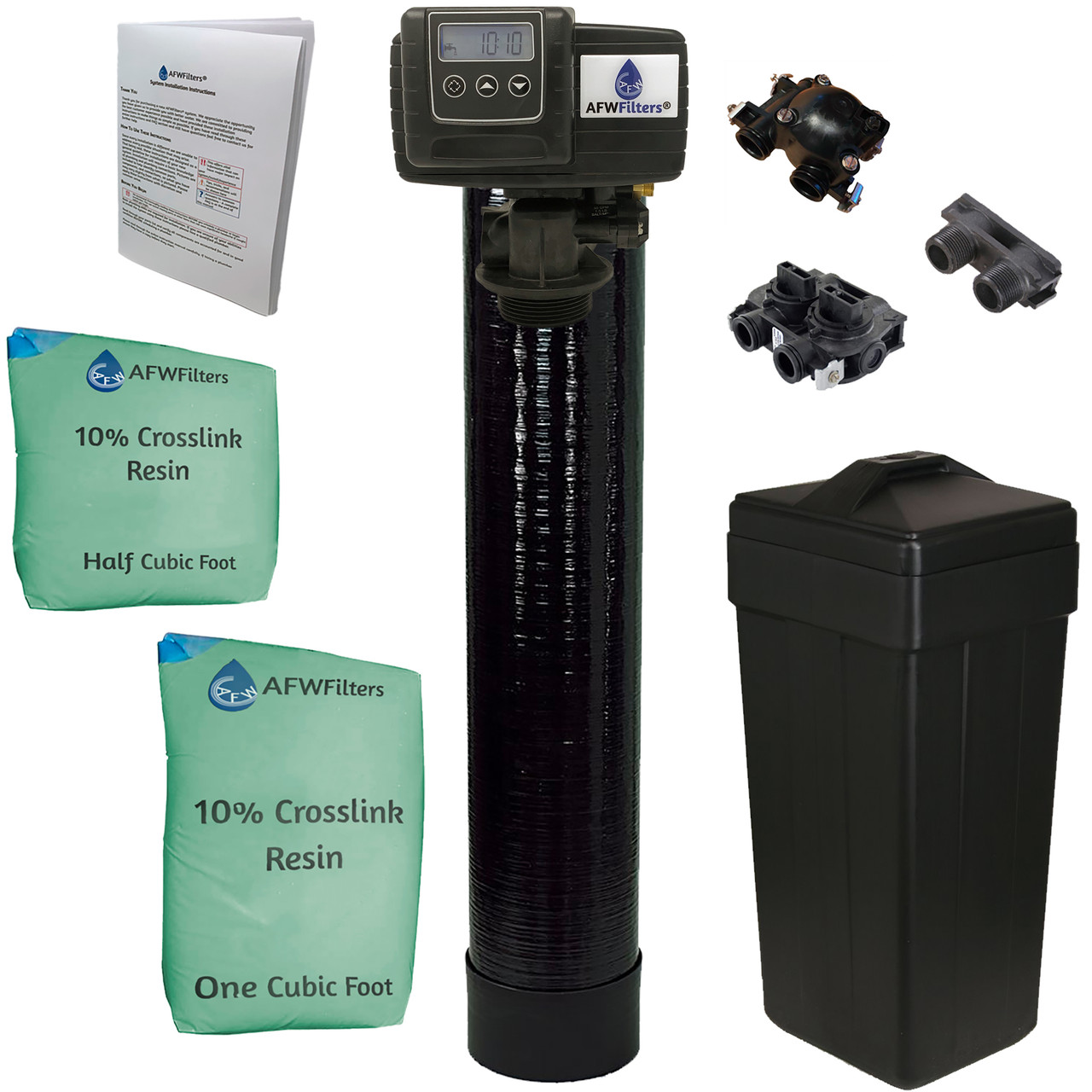 Upgraded 1.5 cubic Foot (48k) On Demand Whole Home Water Softener with 10%  Crosslink Resin, Pentair tank