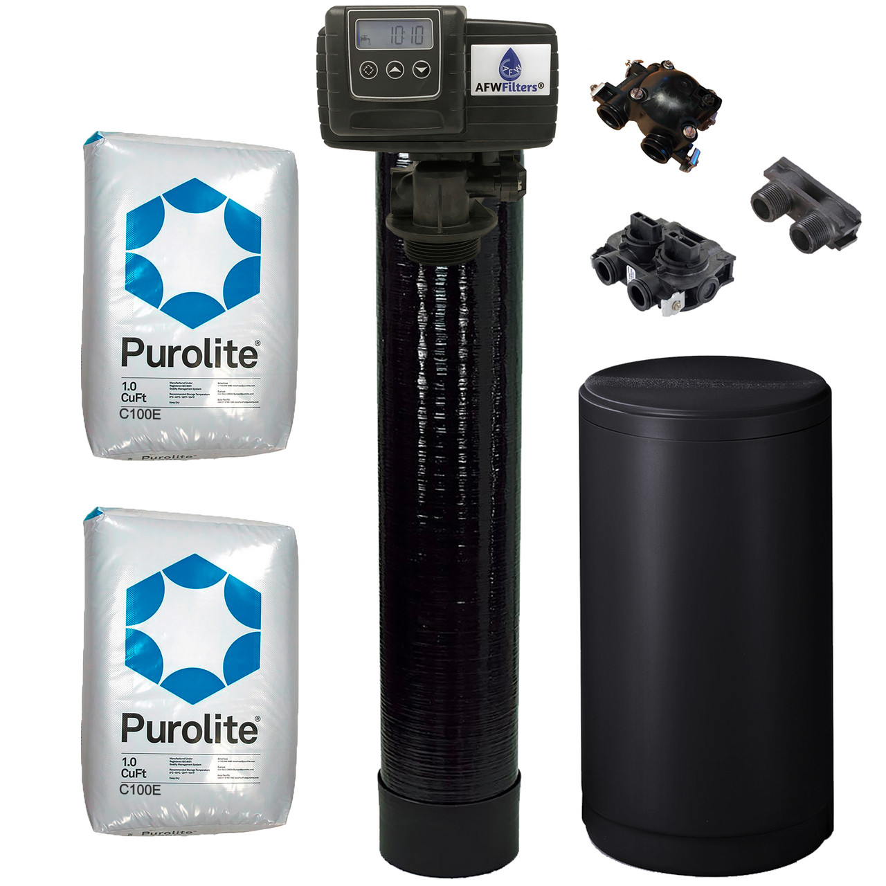 2 Cu Ft Purolite C100E Softener & Fleck 5600SXT Digital Head