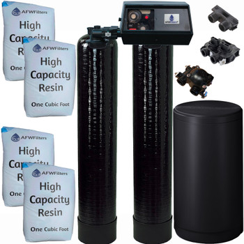 Water Softener Dual Tank Resin 2 cu. Ft. 64k Fleck 9100SXT