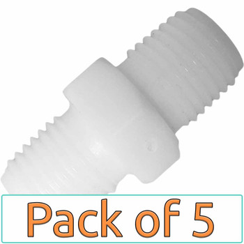 1/4-inch Male NPT Nylon Hex Nipple (PACK OF 5)