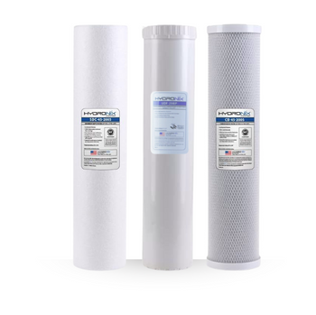 20-inch High Flow 3 Stage Filter Kit with Sediment, GAC, and Carbon Block Filters 20-inch High Flow 3 Stage Filter Kit with Sediment, GAC, and Carbon Block Filters