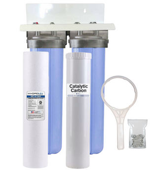 20-Inch 2 Stage Whole House Water Filter - Sediment & Catalytic Carbon Filtration for Clean, Safe Water | Treats particulates, chloramines, chlorine and more!
