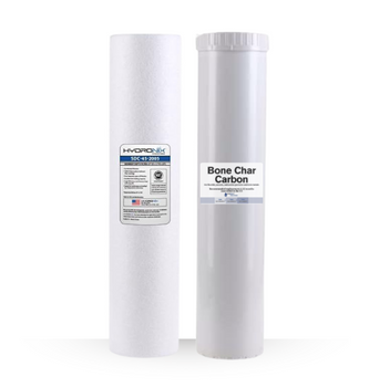 20-inch Big Blue 2 Stage Filter Kit with Sediment and Bone Char