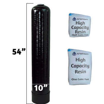 Loaded 1.5 Cu Ft 10% Crosslink Softener Tank - 10x54