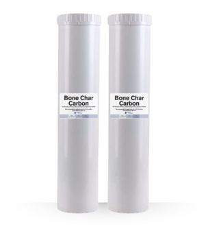 2 Stage Big Blue Filter Kit 4.5" x 20" Dual Bone Char