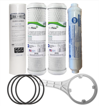 Replacement Filter Kit for Vertex 5 Stage Pure Water Machine Platinum Certified Systems, FK-101