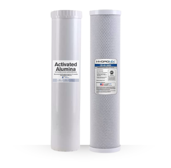 20-inch Big Blue 2 Stage Filter Kit with Activated Alumina & Carbon Block