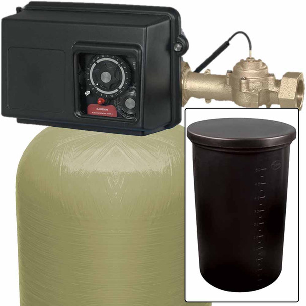 210k Commercial High Flow Metered Water Softener with Fleck 2850 On-Demand, Pentair tank