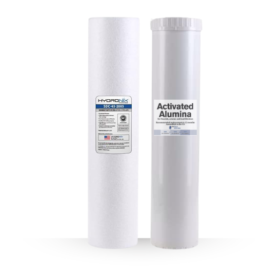 20-inch Big Blue 2 Stage Filter Kit with Activated Alumina & Sediment Filter