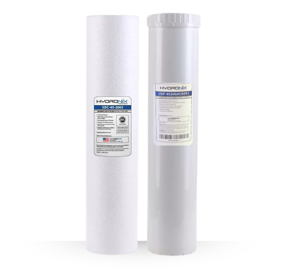 20-inch High Flow 2 Stage Filter Kit with Sediment & GAC/KDF 55 Filters