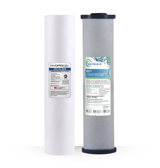 20-Inch 2 Stage Filter Kit | Sediment & Matrikx Pb1 Filters for Lead Reduction