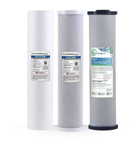 20-inch Big Blue 3 Stage Filter Kit with Sediment, Carbon Block and  Matrikx Pb1 Filters