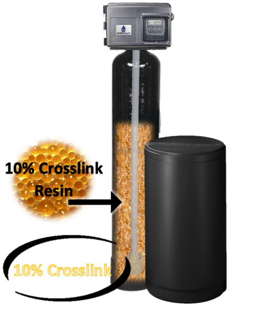 Upgraded 2 cubic Foot (64k) Fleck 2510SXT On Demand Whole Home Water Softener with 10% Crosslink Resin, Pentair tank