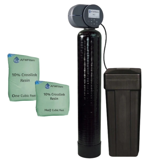 1.5 Cubic Foot (48k max) 10% Crosslink Digital Water Softener with Fleck 2510 AiQ (formerly 2510SXT), Pentair tank