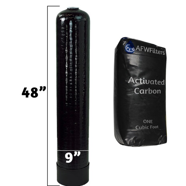 Loaded 1 cu ft Activated Carbon Tank Replacement - 9x48