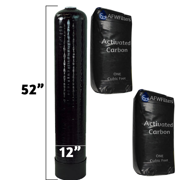 Loaded 2 cu ft Activated Carbon Tank Replacement - 12x52