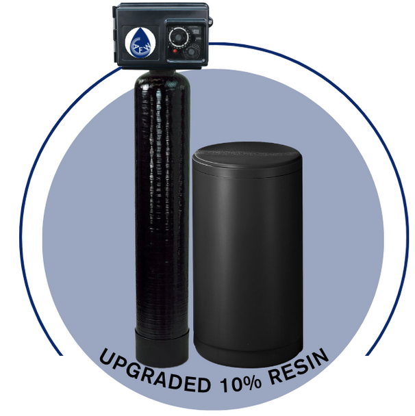 Upgraded Mechanical 2 cubic Foot (64k) Fleck 2510 On Demand Whole Home Water Softener with 10% Resin, Pentair tanks