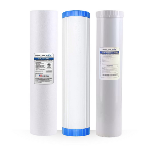3 Stage Big Blue Filter Kit 4 5 X 20 Sediment PH KDF 55 3-stage-big-blue-filter-kit-4-5-x-20-sediment-ph-kdf-55