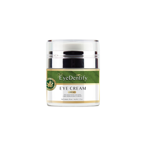 EyeDentify™ by J Early Natural Hemp Infused Eye Cream
Some areas on the skin need a little extra love. Help uplift and brighten fatigued eyes with our silky-smooth eye cream. Our blend absorbs quickly, allowing your skin to experience a robust balanced-spectrum natural Hemp extract formulation without a greasy residue. EyeDentify™ Eye Cream aims to help soothe puffy areas around the eyes, aid in reducing the appearance of fine lines, and encourage an improved tone of dark circles.

Description:
We start with federally compliant natural hemp extracts that are produced, manufactured, and distributed legally in the United States. The certified hemp used in the EyeDentify™ blends contains no fungicides, no pesticides, no heavy metals, and is free from mildew and mold.

All EyeDentify™ Products are proudly made by our team of talented experts. Our hands-on operation makes our brand matter to us on a personal level. When our blends pass from our hands into yours, you can rest assured that you have received an elite formulation, the result of our team’s skilled and steadfast work. Get an Early start on your beauty routine with EyeDentify™!

What you get with every EyeDentify™ beauty Product:

3rd Party Certified THC-Free
Non-psychoactive
American Grown Hemp
Non-GMO
Gluten-Free
Never Tested On Animals
Vegan
Sulfate-Free
Additional Information:
Weight: 1.15 oz
Dimensions: 2 × 2 × 2.5 in
Suggested Use:
Apply a small amount under and around the eyes morning and night. For external use only. Do not apply to broken skin or open wounds.

Ingredients:
Allantoin, Aloe Barbadensis Leaf Juice, Arnica Montana Flower Extract, Butylene Glycol, CBD from Hemp Extract (Natural Grown Hemp), Cannabis Sativa (Hemp) Seed Oil, Capric/Capric Triglyceride, Caprylic/Capric Triglyceride, Carthamus Tinctorius (Safflower) Seed Oil, Cetyl Alcohol, Ethylhexylglycerin, Glycerin, Glyceryl Stearate, Glycol Stearate, Hydrolyzed Lupine Protein, Medicago sative (Alfalfa) Seed Extract, Panthenol, Phenoxyethanol, Polysorbate 20, Saccharomyces Cerevislae Extract, Sodium Acrylate/Sodium Acryloyl Dimethyl, Taurate Copolymer, Thioctic Acid, Tocopherol, Water (Aqua), Witch Hazel

Lab Certifications:
CTK-112921-01 EyeDentify Eye Cream