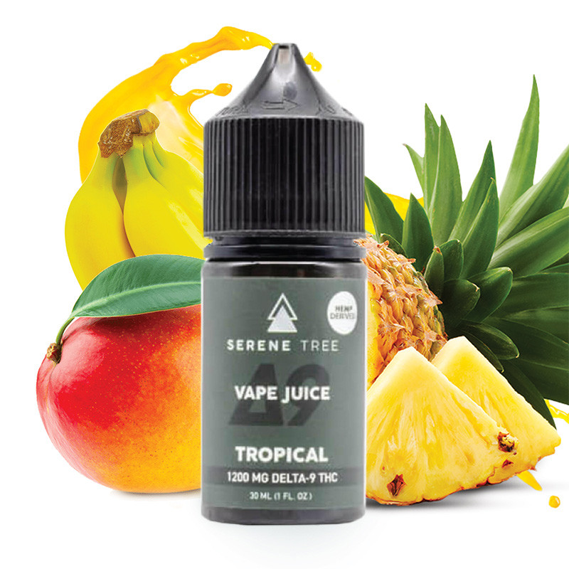 Serene Tree Delta-9 THC Tropical Vape Juice 1200mg