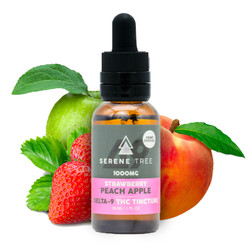 Image - Serene Tree Delta 9 THC tincture | 1000mg Strawberry Peach Apple tincture