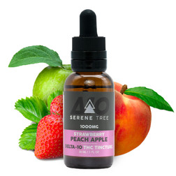 Serene Tree Delta-10 THC tincture Strawberry Peach Apple Image - Serene Tree Delta-10 THC tincture Strawberry Peach Apple