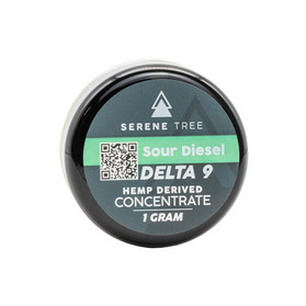 Serene Tree Delta-9 THC wax concentrate | Sour Diesel strain Serene Tree Delta-9 THC wax concentrate | Sour Diesel strain