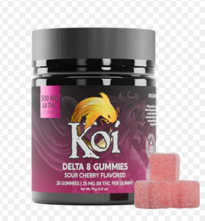 Koi Delta-8 THC Sour Cherry gummies 500mg