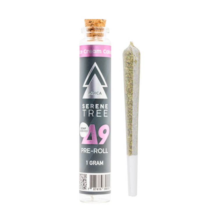 Product Image: Serene Tree Delta 9 THC Pre Roll | Ice Cream Cake strain