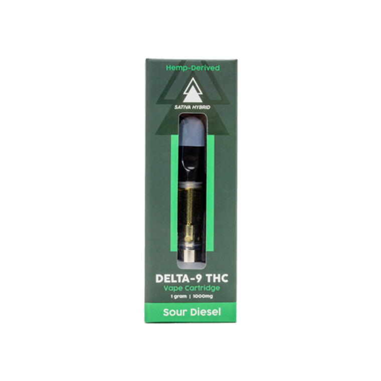 Product Image: Serene Tree Delta-9 THC vape cartridge | Sour Diesel 1000mg
