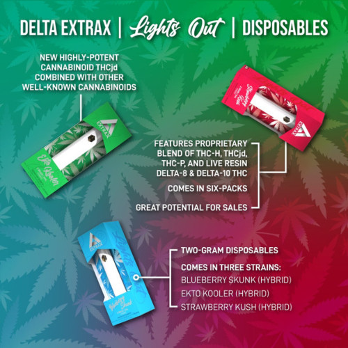 Delta Extrax Lights Out Live Resin Disposable Vape 2 Grams
