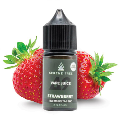 Serene Tree Delta-9 THC Strawberry Vape Juice 1200mg Serene Tree Delta-9 THC Strawberry Vape Juice 1200mg