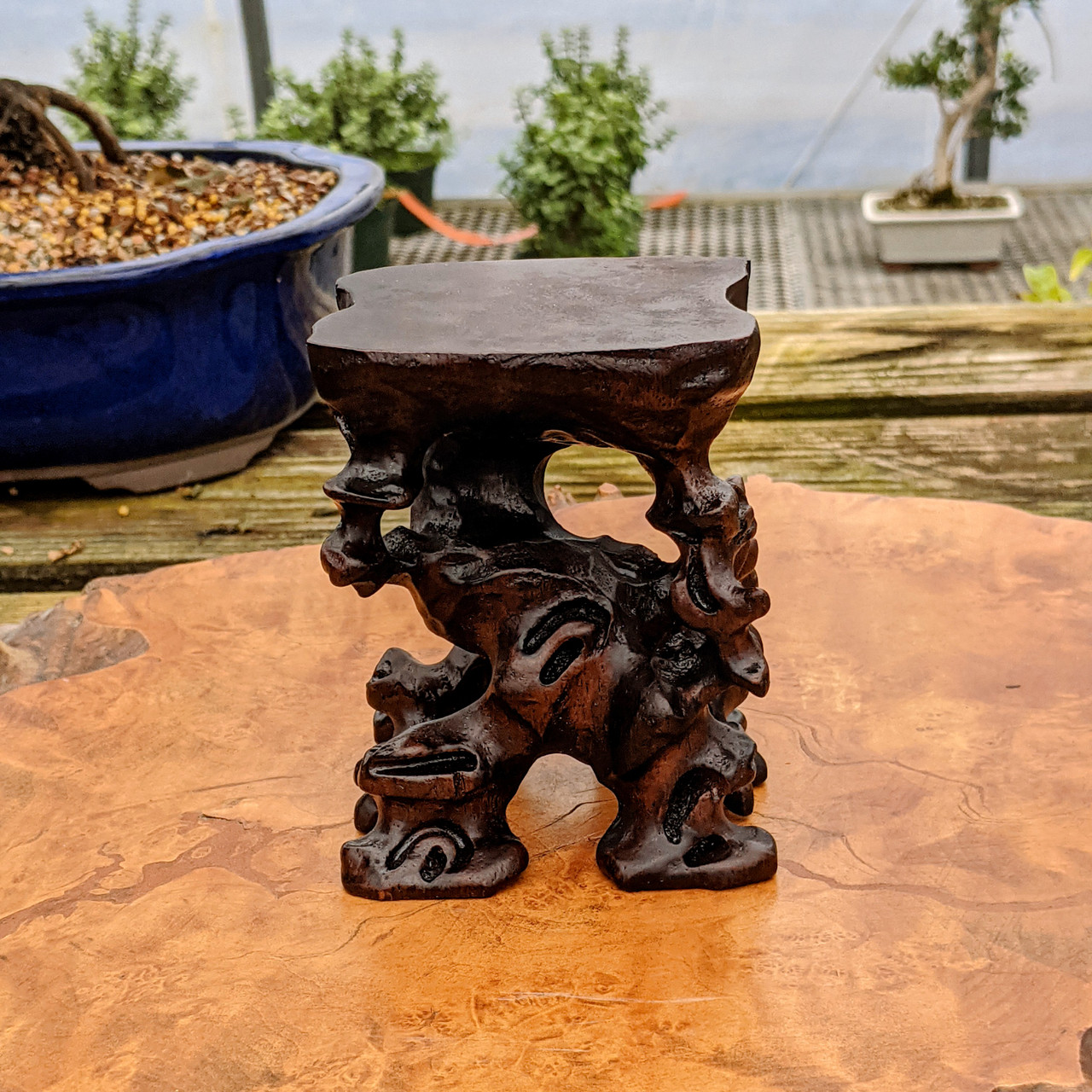 Small Pedestal Cascade Bonsai Root Stand New England Bonsai