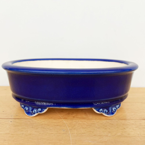 8-Inch Quality Glazed Yixing Ceramic Bonsai Pot (No. 2493b)