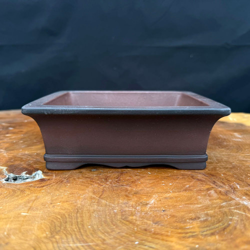 6.75" Exhibition Quality Yixing Bonsai Pot – Rectangular Show Pot (NEBG. 1156)