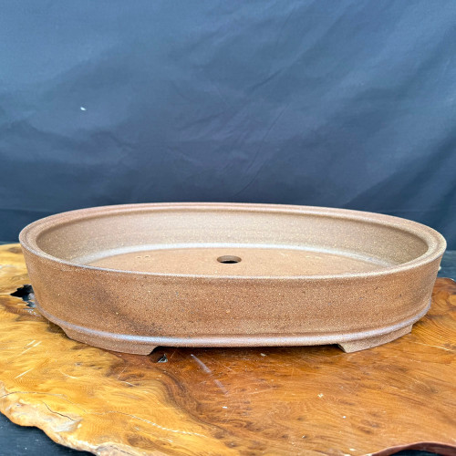 18" Oval Unglazed Jack Hoover Bonsai Pot – Reddish-Brown Stoneware – No. 688 18" Oval Unglazed Jack Hoover Bonsai Pot – Reddish-Brown Stoneware – No. 688