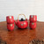 Red Kanji Porcelain Tea Set