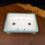 6 1/2" Rectangular Glazed Yixing Bonsai Pot – Soft Celadon Blue (NEBG. 1065)