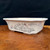 8 3/4" Rectangular White Glazed Yixing Bonsai Pot – Horse & Bridge Scene (NEBG. 2818b)