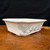 8 3/4" Rectangular White Glazed Yixing Bonsai Pot – Horse & Bridge Scene (NEBG. 2818b)