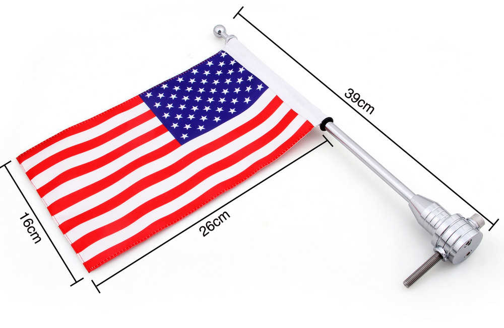 Flag Pole Mount Luggage Rack Vertical USA Harley-Davidson Touring Road King Glide & FLHT
