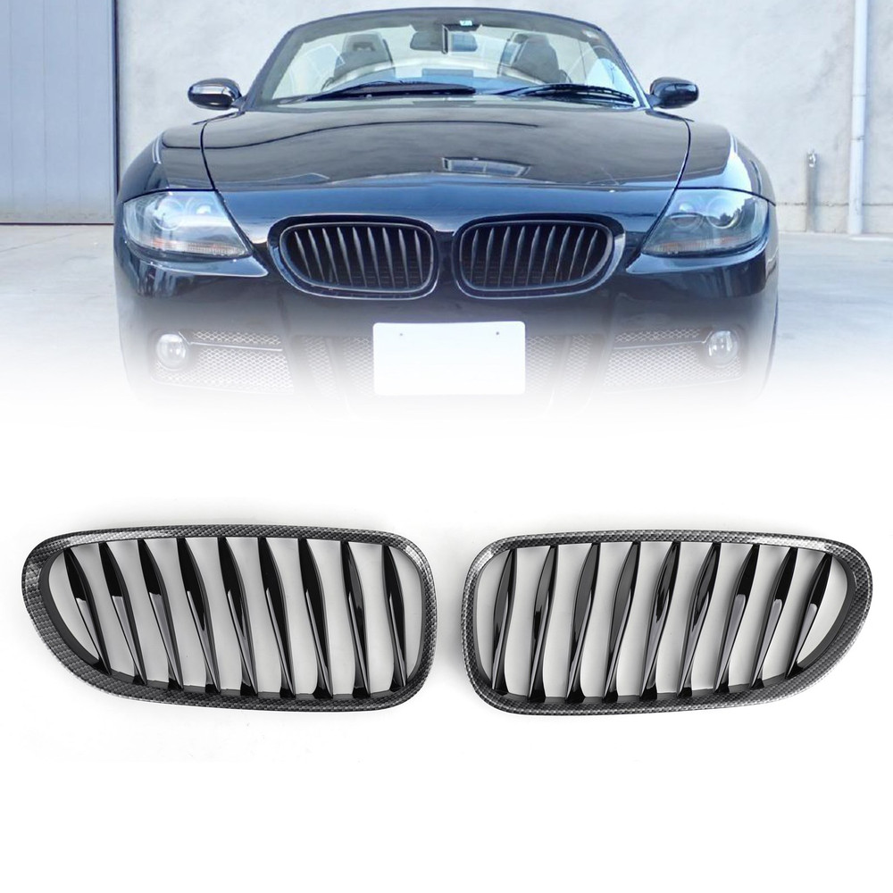Front Bumper Sport Kidney Grille Grill For BMW Z4 E85 E86 (2003-2008), Carbon
