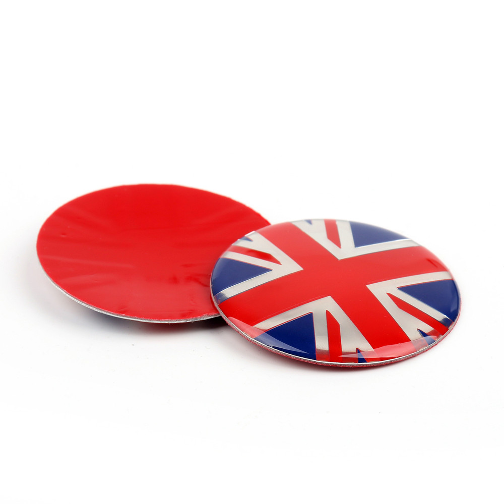 4x Wheel Center Hub Cap Emblem Badge decal Union Jack UK Flag for Mini Cooper