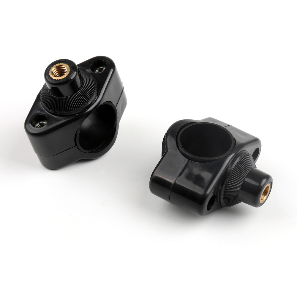 Windshield Mounting Hardware Kit Quick 1" 25mm& 1 1/8" 28mm Handlebar Clamps Set, Black
