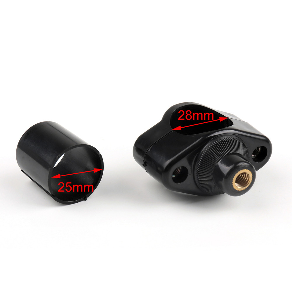 Windshield Mounting Hardware Kit Quick 1" 25mm& 1 1/8" 28mm Handlebar Clamps Set, Black