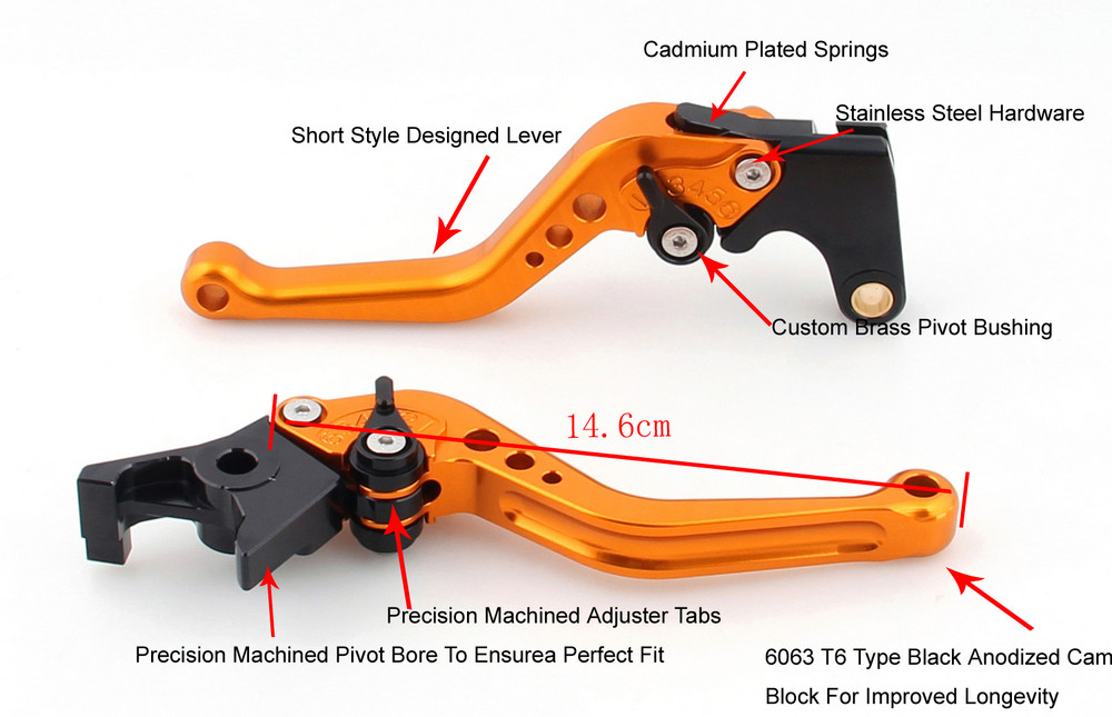 Shorty Adjustable Brake Clutch Levers Triumph TT 600 2000-2003 (F-14/T-955)