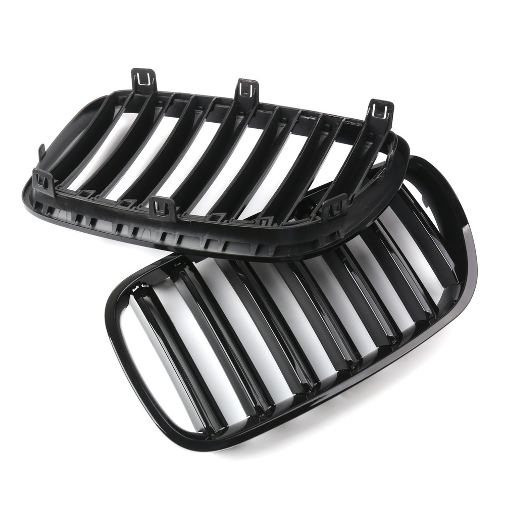 Kidney Grille For BMW X3 E83 LCI Facelift 2007-08-09-2010 Gloss Black