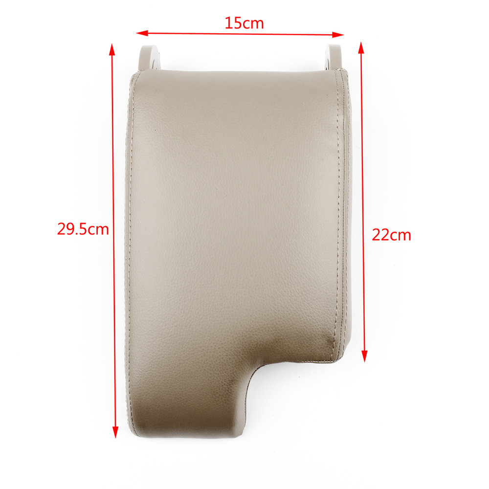 Armrest Center Console Lid Cover Leather Synthetic For BMW E46 (98-06) Beige