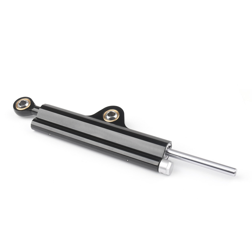 Universal Steering Damper Stabilizer Linear Fit Yamaha Honda Kawasaki Suzuki, Black