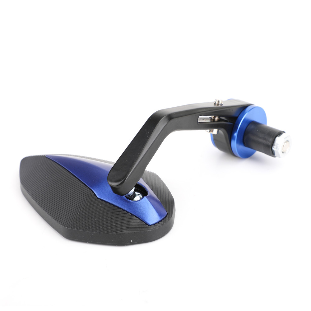7/8" Handle Bar End Mirrors Universal Blue